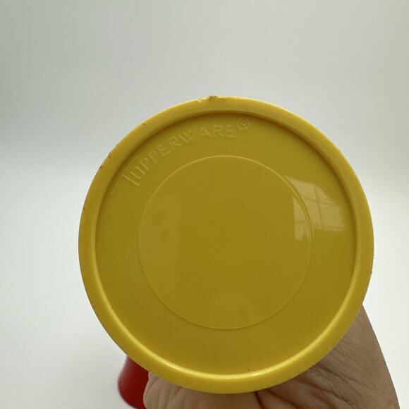 Vintage Tupperware Ketchup And Mustard Dispenser With Pump EUC - Picture 3 of 6
